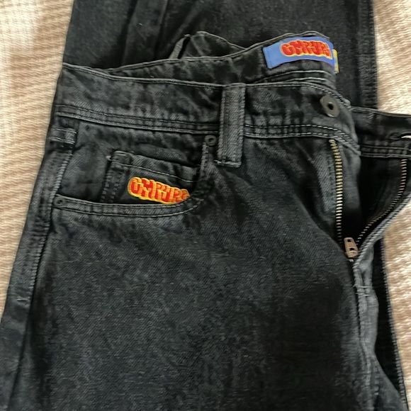 Empyre Jeans Womens 26 black Straight Baggy Loose Dark Denim - Picture 6 of 8